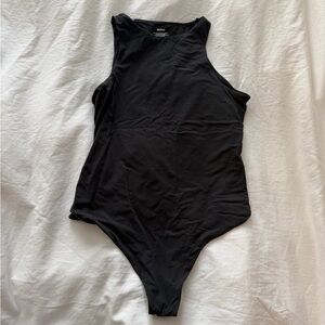 SKIMS High Neck Black Bodysuit